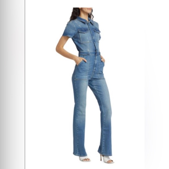 Good American Fit For Success Denim Overalls - Picture 2 of 9